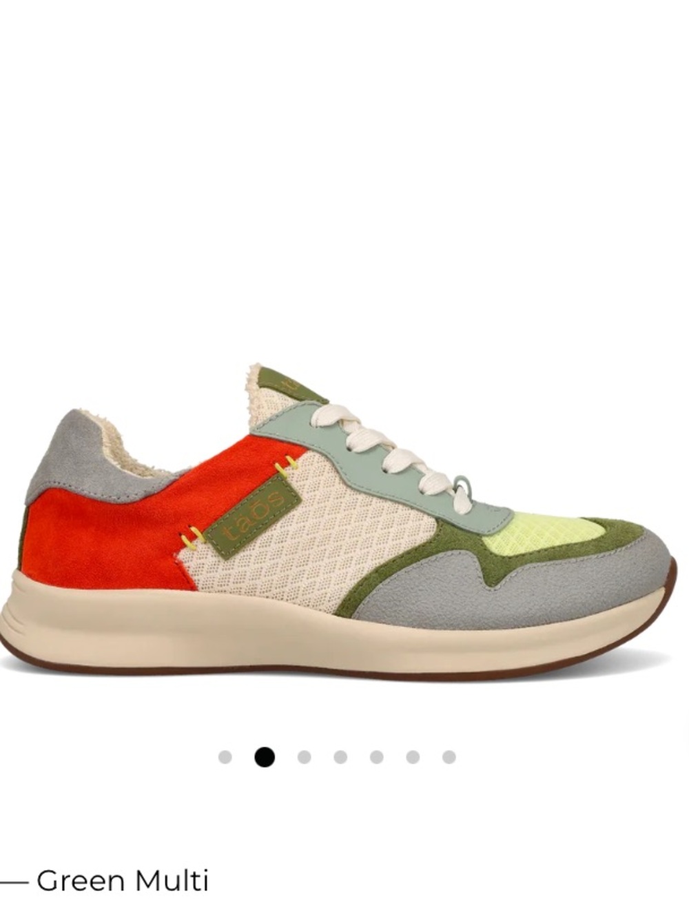 Taos Detour women's sneakers vibrant multi-color design suede and mesh uppers. - Picture 15 of 16
